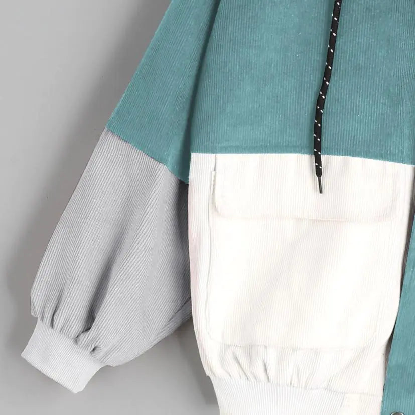 Style Loft Collection Unisex Oversized Corduroy Hoodie