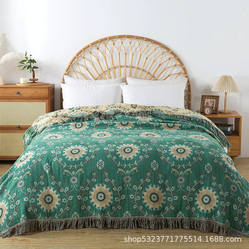 Style Loft Collection Comfy Cotton Tassel Throw Blanket