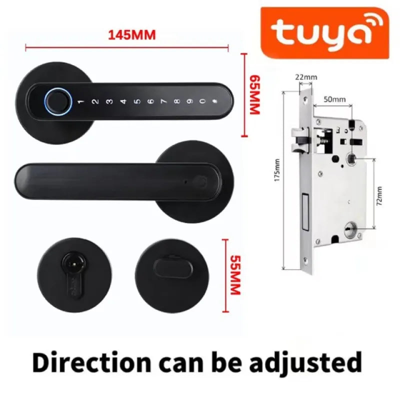 Style Loft Collection CyberSecure Smart Wifi, Bluetooth, and Fingerprint Door Lock