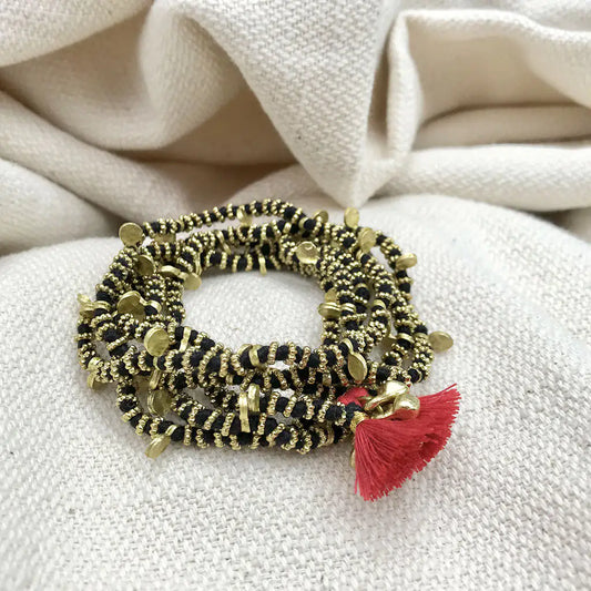 Style Loft Collection Beaded Charm Bracelet-Necklace from Mali