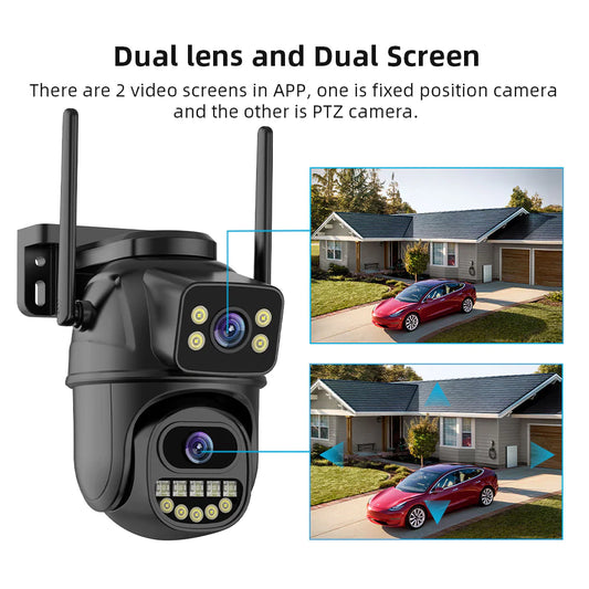 Style Loft Collection SecureStyle 4K Ultra 360° Dual Camera Night Vision Surveillance