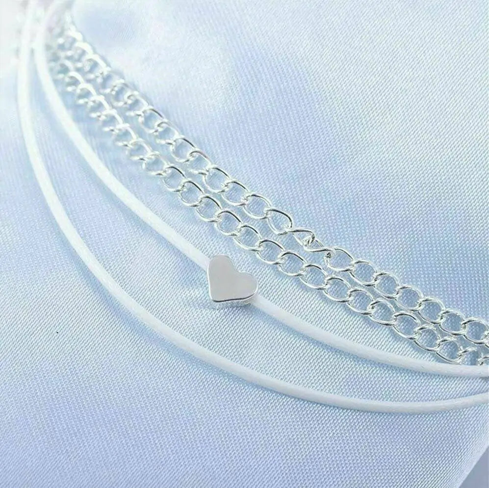 Style Loft Collection Love Heart Ankle Bracelet