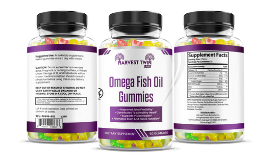 (.18) Style Loft Collection Omega Fish Oil Gummies for Joints, Heart, Vision, Brain, and Nerves