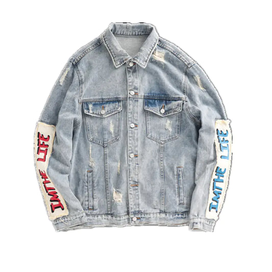 Style Loft Collection Sidewalk Surfin Patchwork Denim Jacket