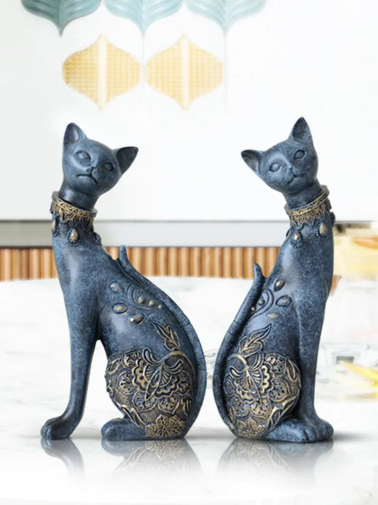 Style Loft Collection Twin Siamese Cats Figurines