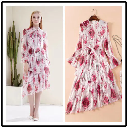 Style Loft Collection Just A Normal Day Elegant Asymmetrical Long Sleeve Dress
