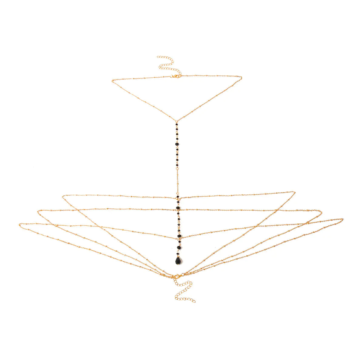 Style Loft Collection Black Crystal Body Necklace