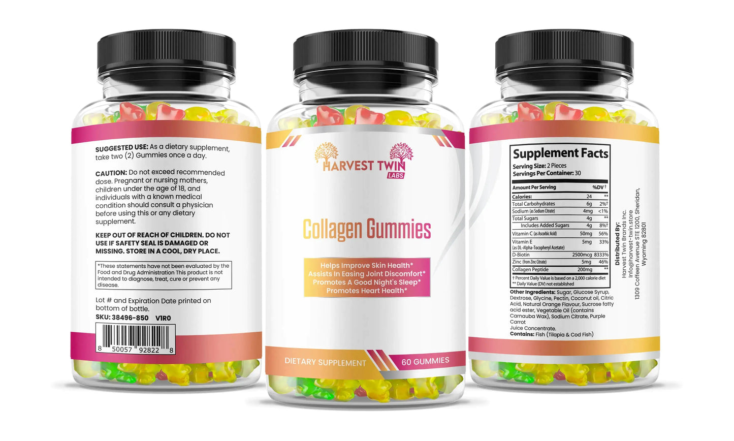 Style Loft Collection Collagen Gummies for Improved Skin, Joint, Sleep, and Heart