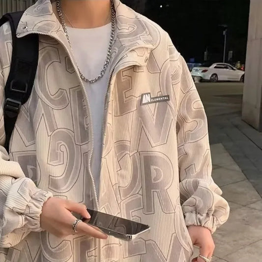 Style Loft Collection Sinai Corduroy Letter Print Jacket