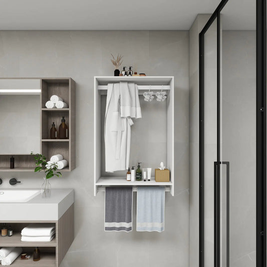 Style Loft Collection DIY Wooden Closet Organizer System with 2 Hanging Rods