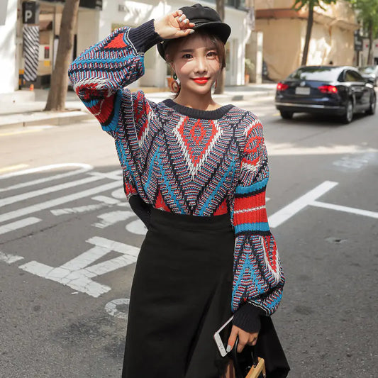 Style Loft Collection Diamonds Are Forever Lantern Sleeve Sweater