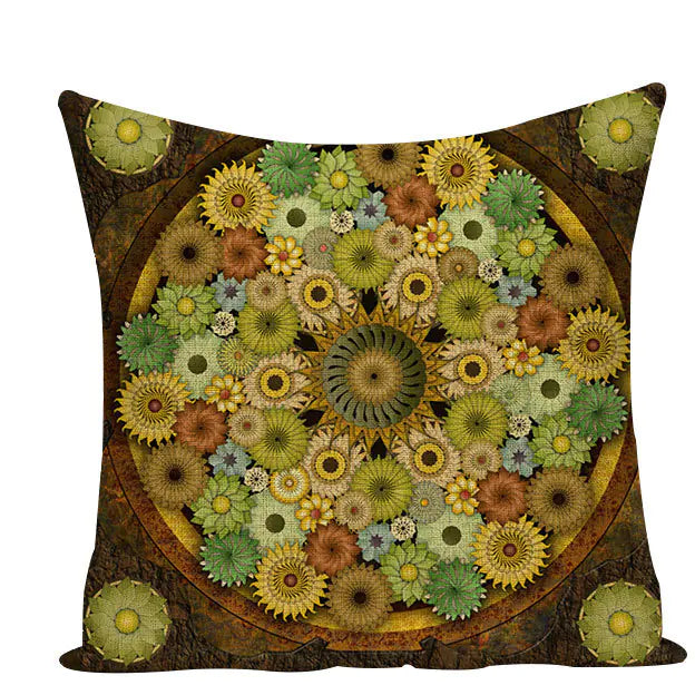 Style Loft Collection Cotton Mandala Meditating Pillow Cover