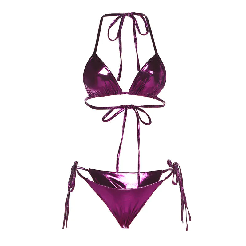 Style Loft Collection Starships Meant To Fly Backless Reflective Bikini Set