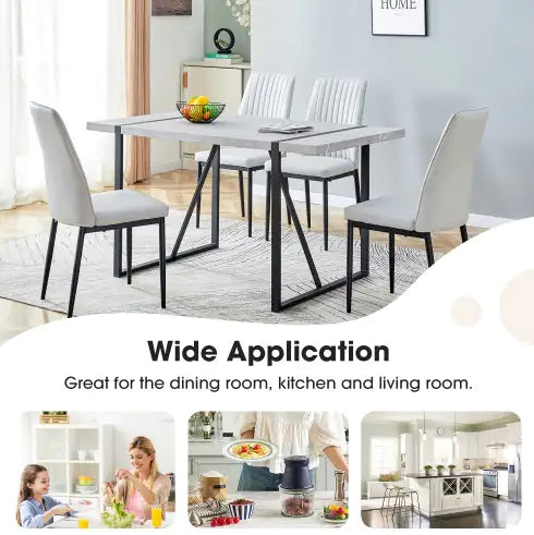 Style Loft Collection Modern 55 Inch Kitchen Table For 4