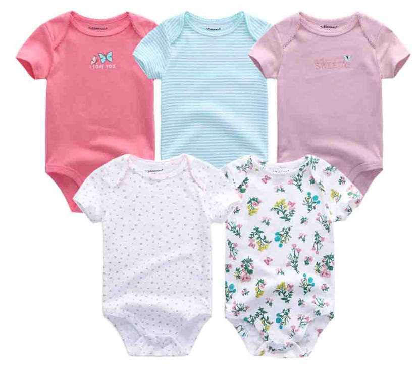 Style Loft Collection BabyStyle Deneuve 5-piece Baby Bodysuit Set