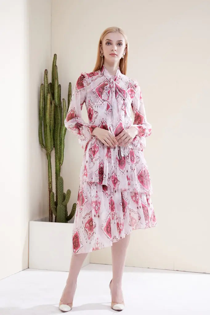 Style Loft Collection Just A Normal Day Elegant Asymmetrical Long Sleeve Dress