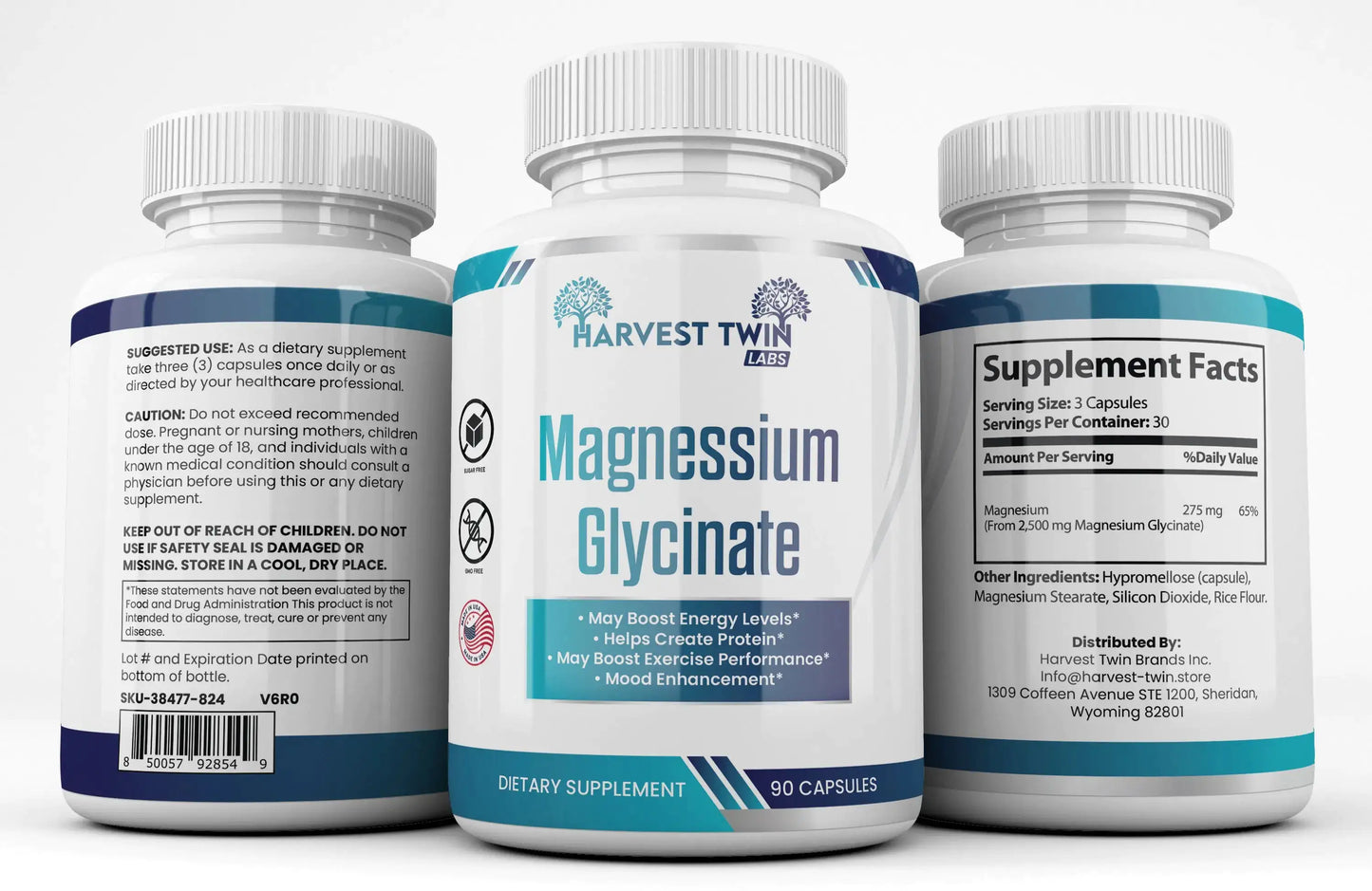 Style Loft Collection Magnesium Glycinate for Energy, Protein, Exercise, and Mood