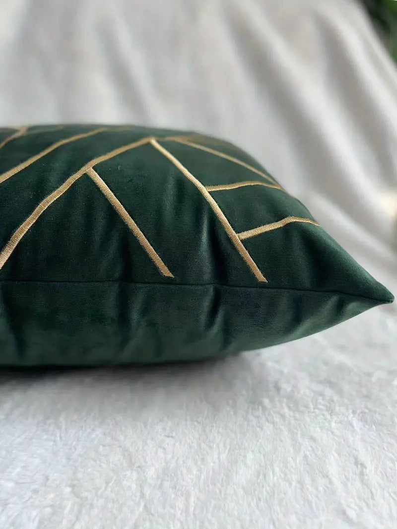 Style Loft Collection Velvet Geometric Pillowcase
