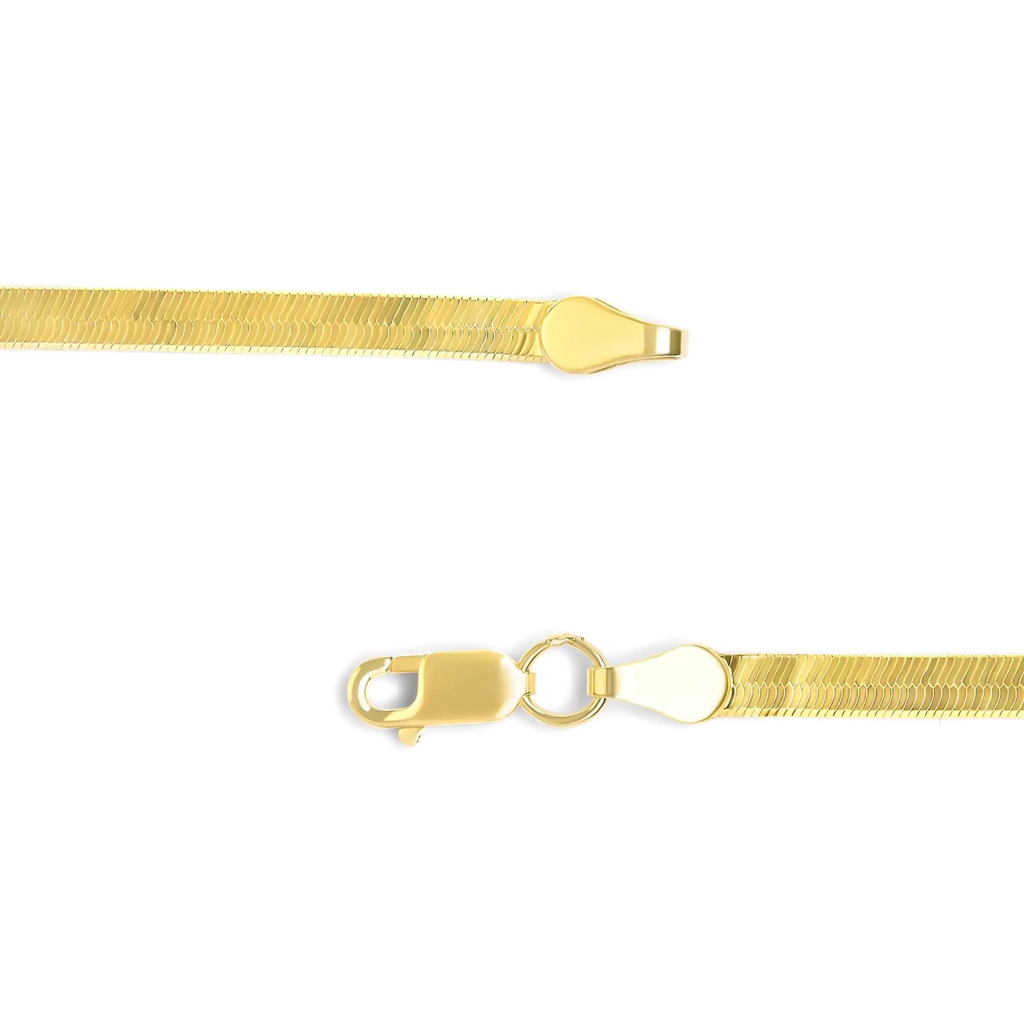 Style Loft Collection Unisex Solid 14K Gold 2.8mm Imperial Herringbone Chain Necklace