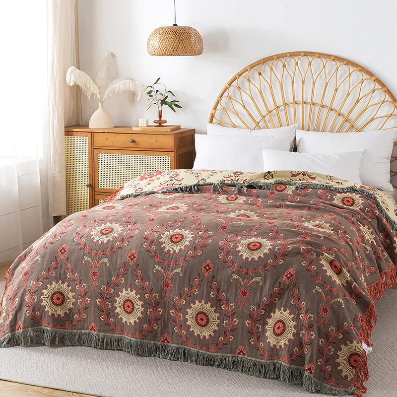 Style Loft Collection Comfy Cotton Tassel Throw Blanket