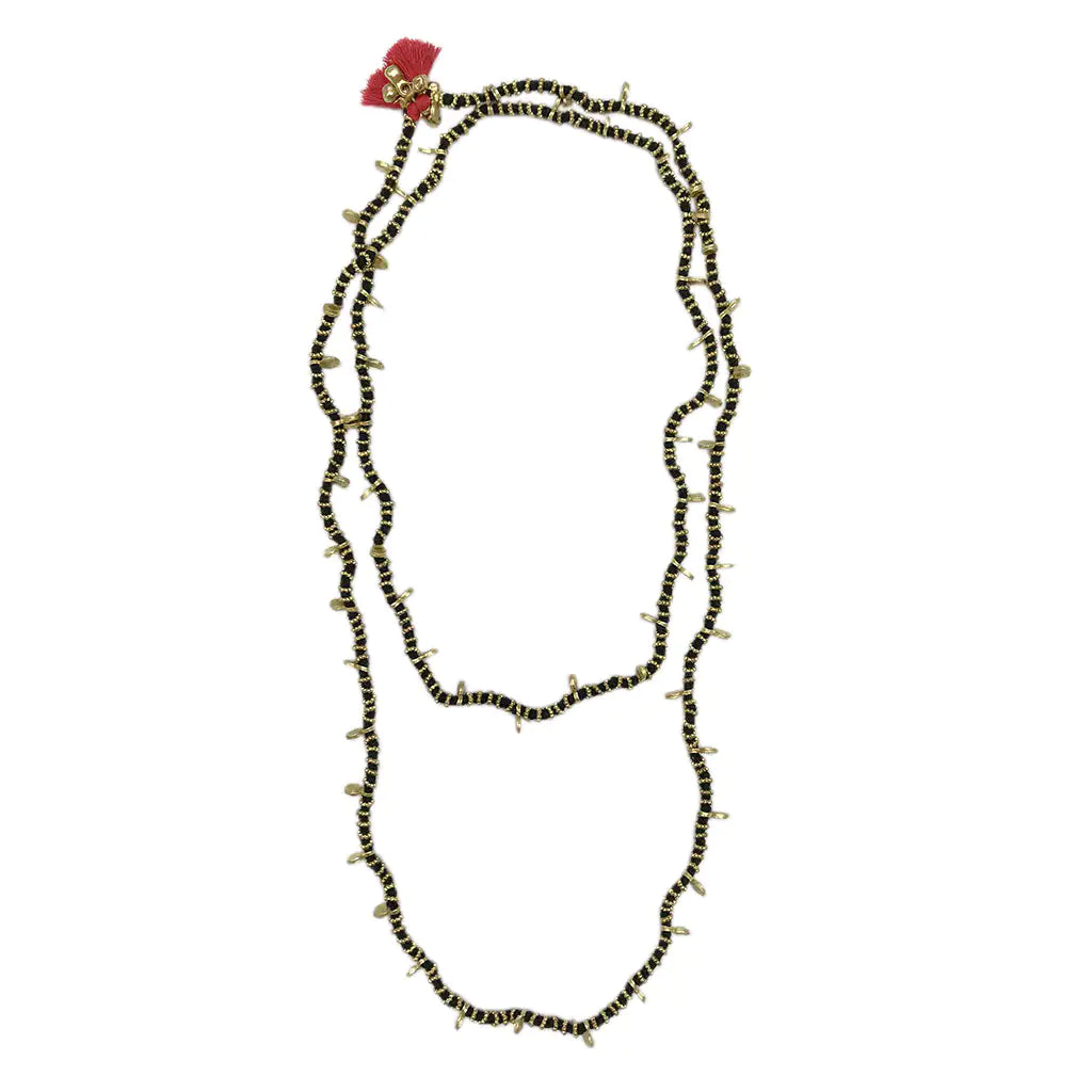 Style Loft Collection Beaded Charm Bracelet-Necklace from Mali