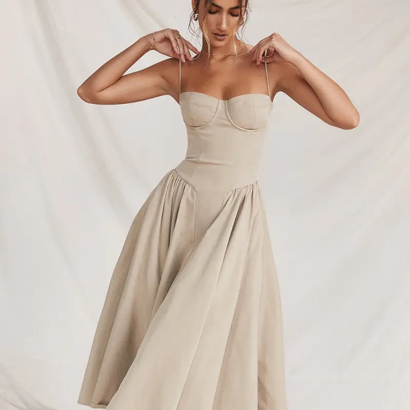 Style Loft Collection Autumn On The Coast Of Anafi Strap Dress