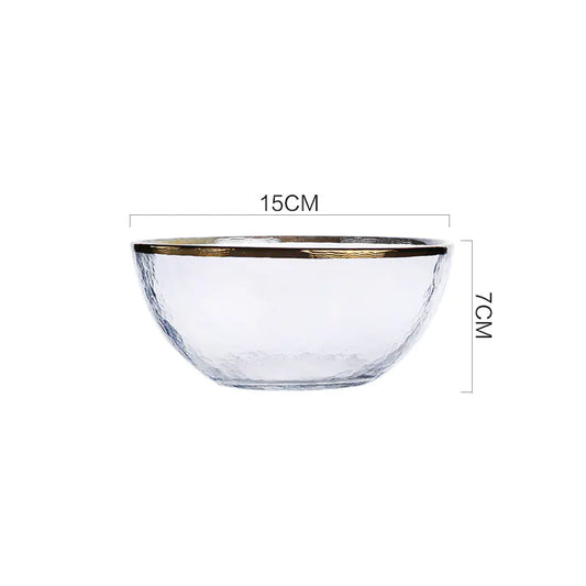 Style Loft Collection Gold-Trimmed Glass Bowl