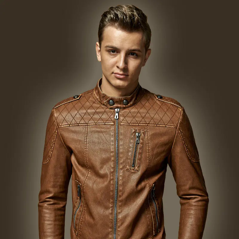 Style Loft Collection Hildebrand Retro Vegan Leather Jacket