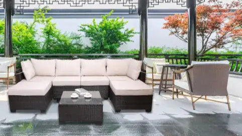 Style Loft Collection 7 Piece All-Weather Outdoor Garden Patio Furniture