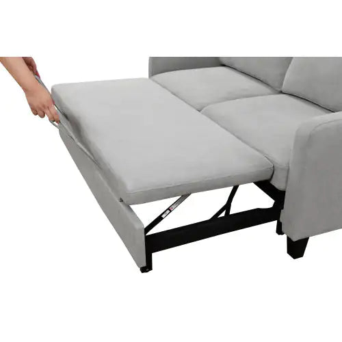 Style Loft Collection Silver 3-in-1 Convertible Queen Sofa Bed