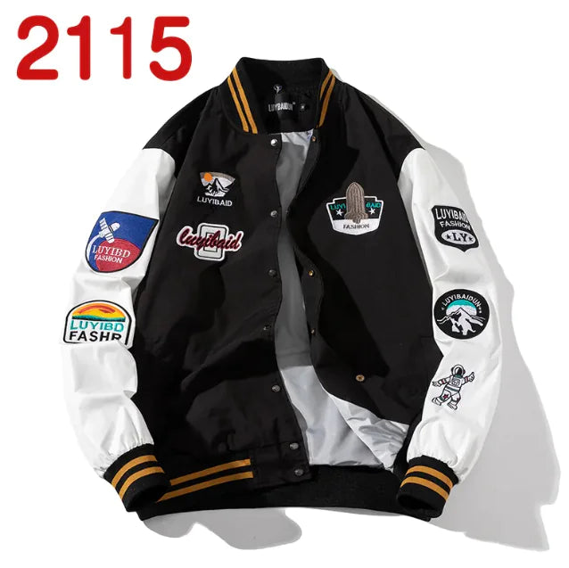 Style Loft Collection Uptown Embroidered Baseball Jacket