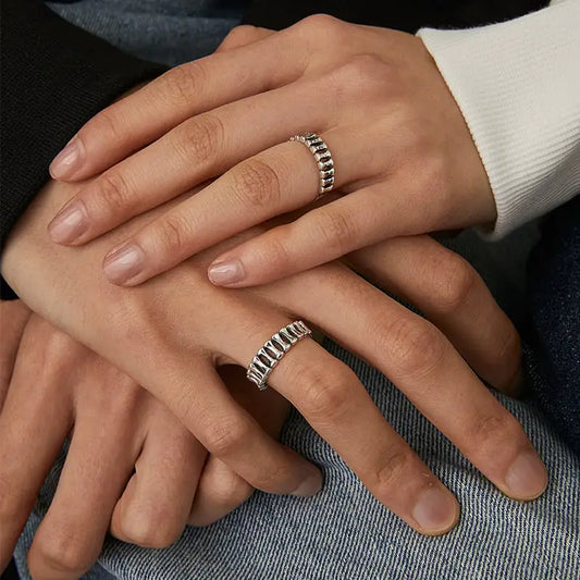 Style Loft Collection Sterling Silver Couple Rings