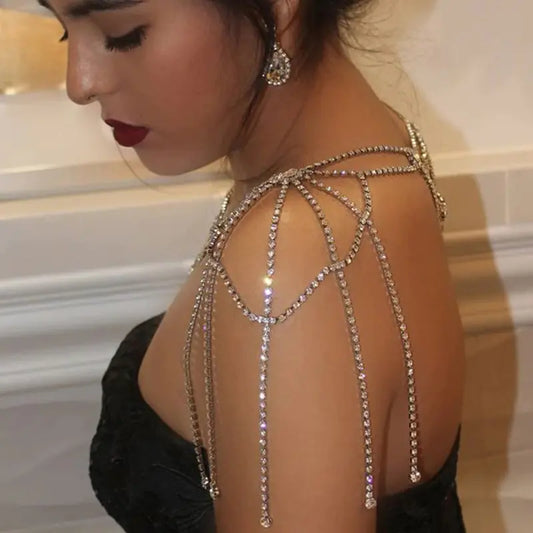 Style Loft Collection Rhinestone Waterfall Shoulder Chain