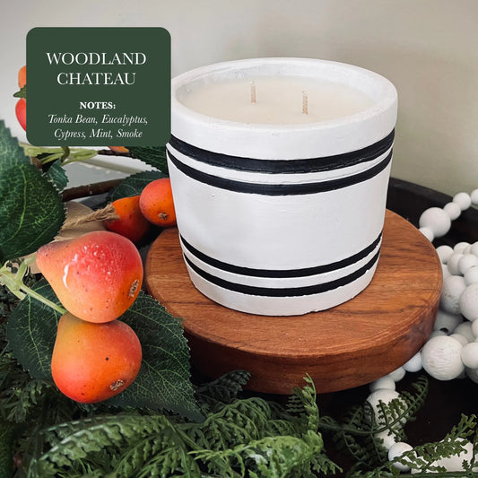 Style Loft Collection Designer Stone Candle - Woodland Chateau