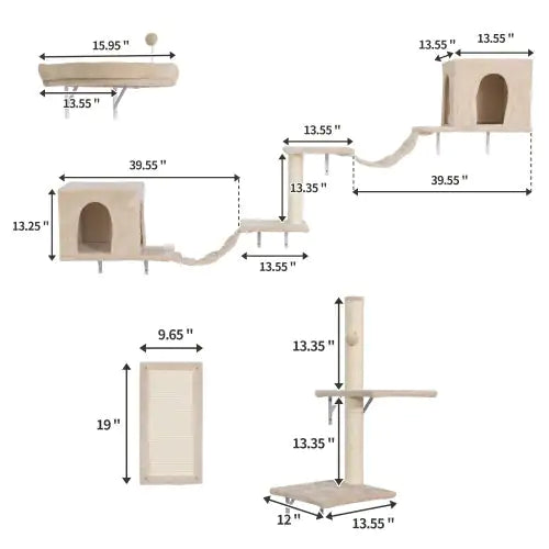 Style Loft Collection Climb & Nest Wall Cat Tree