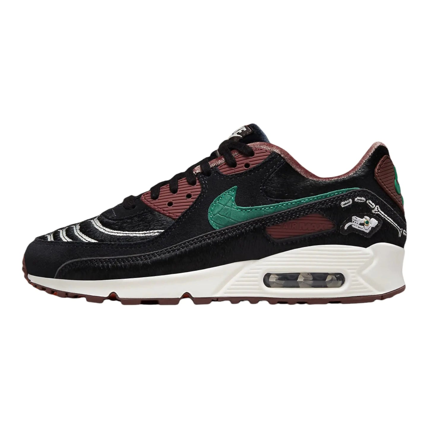 Style Loft Collection x Nike Modern Black Green Noise Sail, (Size 6.5 Men US / Women 8 US)