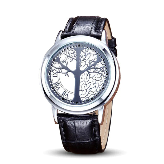 Style Loft Collection Leather Band LED Touchscreen Watch