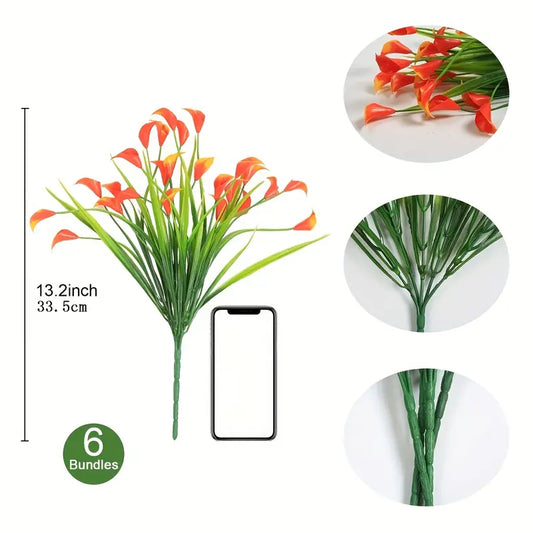 Style Loft Collection 6pcs Artificial Lillies