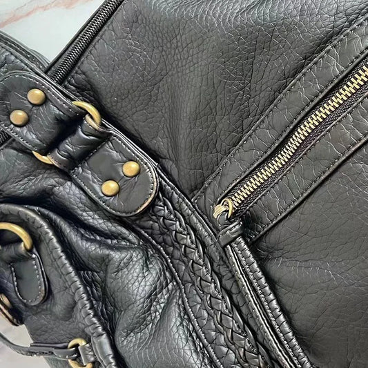 Style Loft Collection French Retro Biker Shoulder Bag