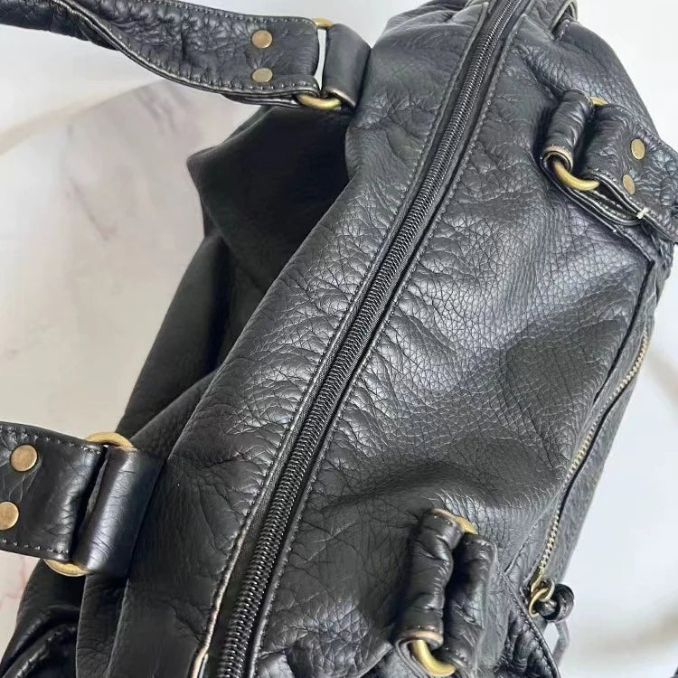 Style Loft Collection French Retro Biker Shoulder Bag