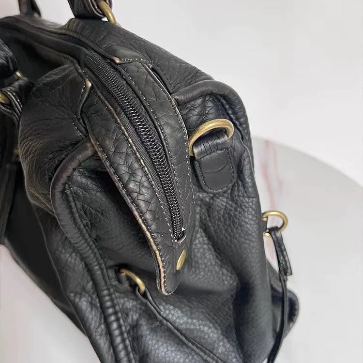 Style Loft Collection French Retro Biker Shoulder Bag
