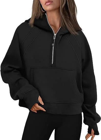 Style Loft Collection Half Zipper Hooded Sweatshirt