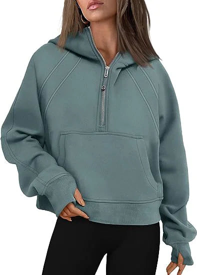 Style Loft Collection Half Zipper Hooded Sweatshirt