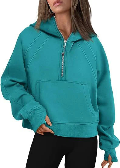 Style Loft Collection Half Zipper Hooded Sweatshirt