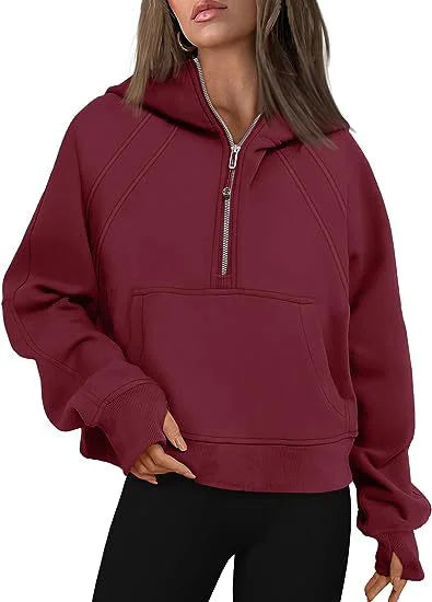 Style Loft Collection Half Zipper Hooded Sweatshirt