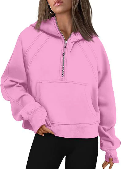 Style Loft Collection Half Zipper Hooded Sweatshirt