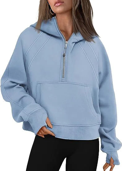 Style Loft Collection Half Zipper Hooded Sweatshirt