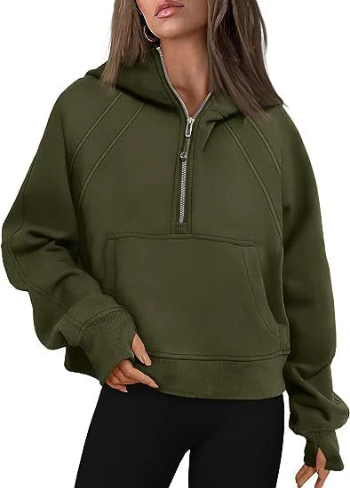 Style Loft Collection Half Zipper Hooded Sweatshirt