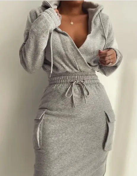 Style Loft Collection Long Sleeve V Neck Dress