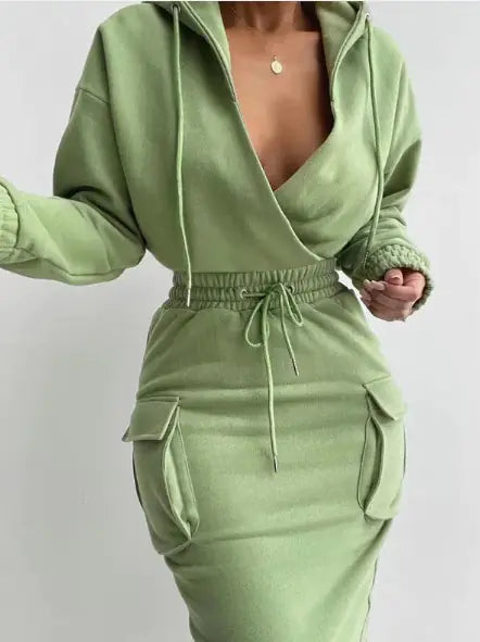 Style Loft Collection Long Sleeve V Neck Dress